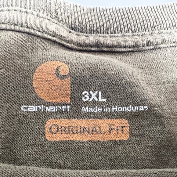 Carhartt Force Distressed Military Green T-Shirt 3XL - Picture 3 of 7